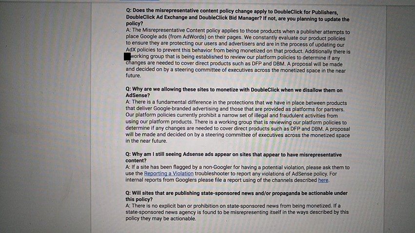 AdSense FAQ on 'fake news' and hate speech, page 4