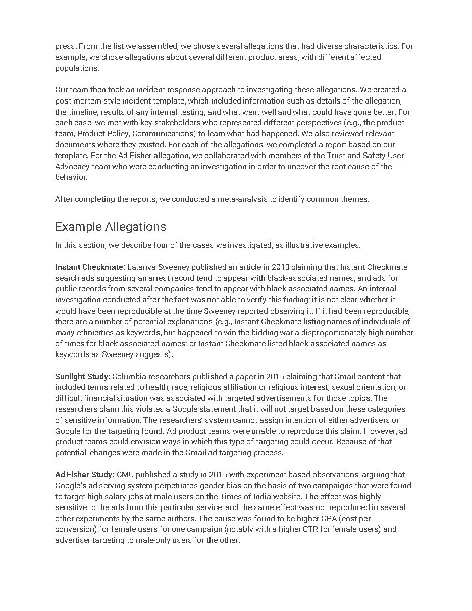 'Allegations of Algorithmic Bias: Investigation and Meta-Analysis', page 2