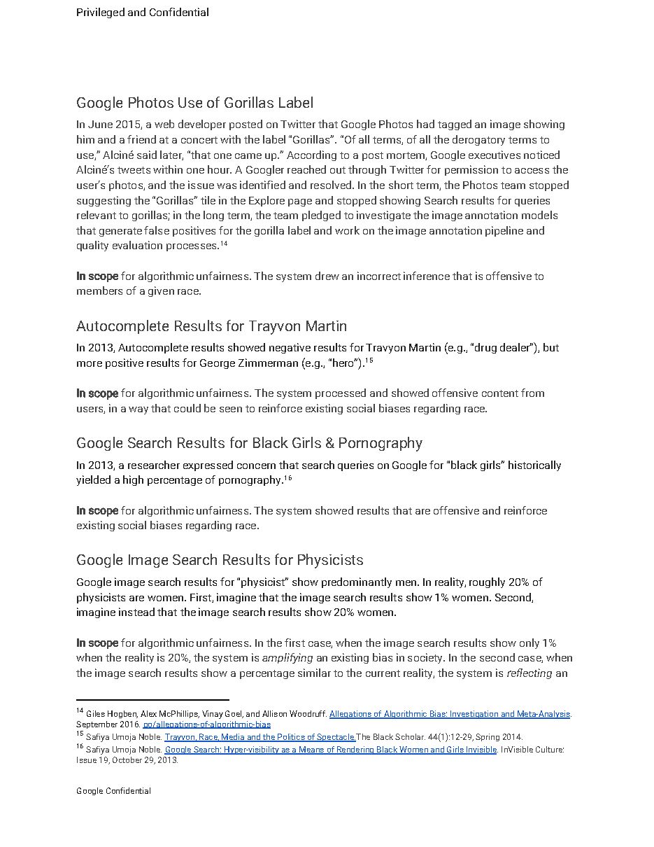 'Definition of Algorithmic Unfairness' (Feb. 2017), page 4